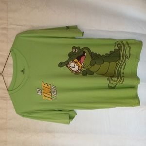 Disney Parks No Time to Quit Peter Pan Crocodile Shirt Mens Running Sz Large